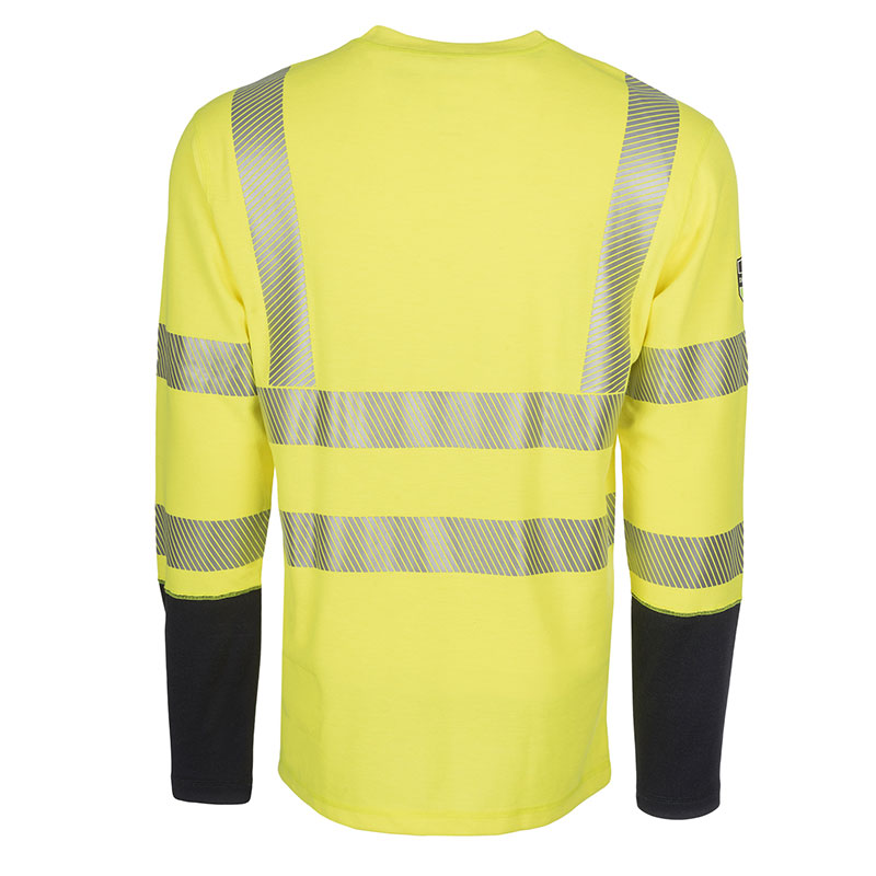 DragonWear Pro Dry FR Dual Hazard Hi-Viz Shirt Yellow - True North